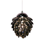 Bethel Chrome Single Pendant Lighting in Iron & Crystal