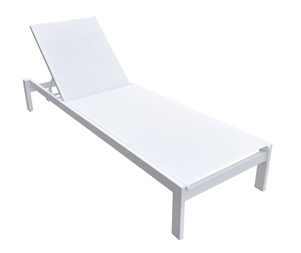 VIG Furniture Renava Kayak - Modern White Outdoor Chaise Lounge VGGERHAEGEAN-GRY