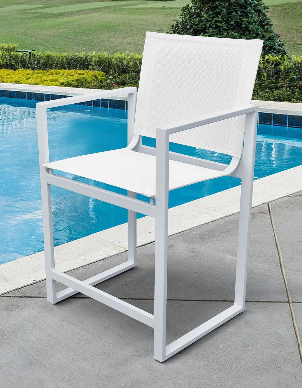 VIG Furniture Renava Kayak - Modern White Outdoor Counter Stool VGGERH-AGEAN-BS-CTR-WHT-2