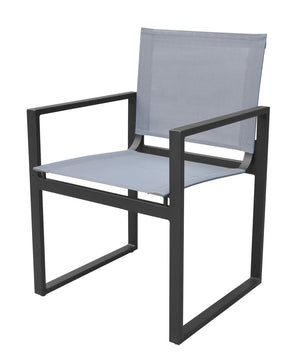 VIG Furniture Renava Kayak - Modern Charcoal Outdoor Dining Armchair (Set of 2) VGGERHAGEAN-GRY