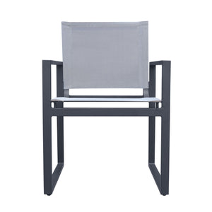VIG Furniture Renava Kayak - Modern Charcoal Outdoor Dining Armchair (Set of 2) VGGERHAGEAN-GRY