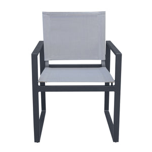 VIG Furniture Renava Kayak - Modern Charcoal Outdoor Dining Armchair (Set of 2) VGGERHAGEAN-GRY