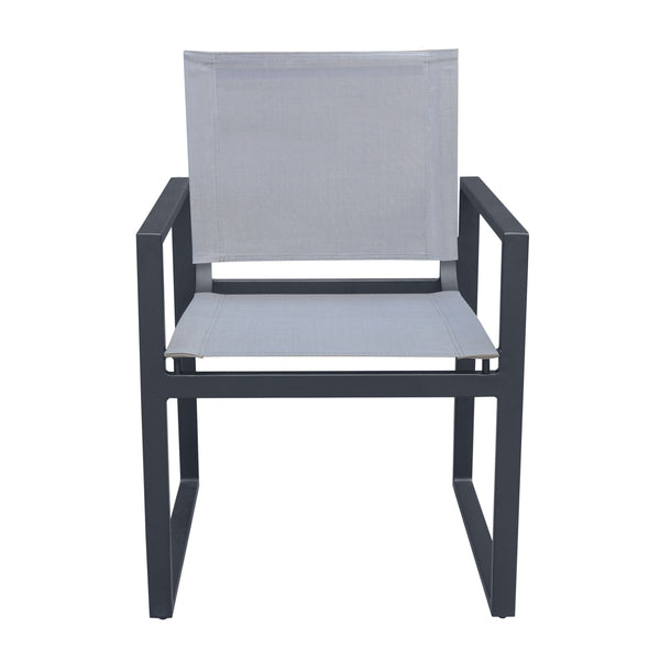 VIG Furniture Renava Kayak - Modern Charcoal Outdoor Dining Armchair (Set of 2) VGGERHAGEAN-GRY