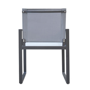 VIG Furniture Renava Kayak - Modern Charcoal Outdoor Dining Armchair (Set of 2) VGGERHAGEAN-GRY