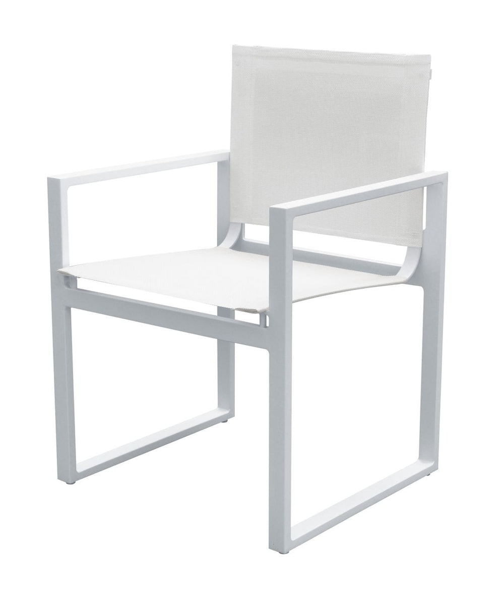 VIG Furniture Renava Kayak - Modern White Outdoor Dining Armchair (Set of 2) VGGERHAGEAN-WHT
