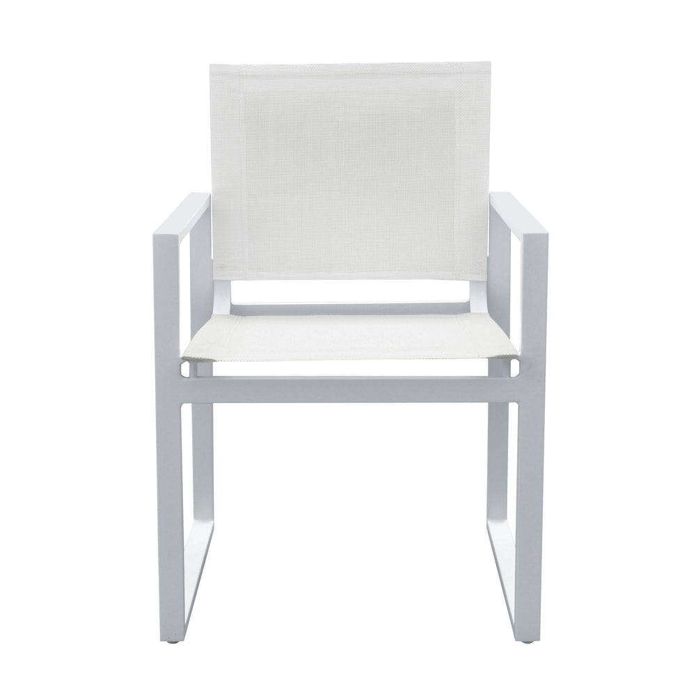 VIG Furniture Renava Kayak - Modern White Outdoor Dining Armchair (Set of 2) VGGERHAGEAN-WHT
