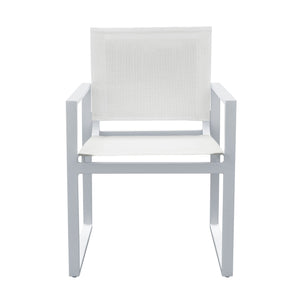 VIG Furniture Renava Kayak - Modern White Outdoor Dining Armchair (Set of 2) VGGERHAGEAN-WHT