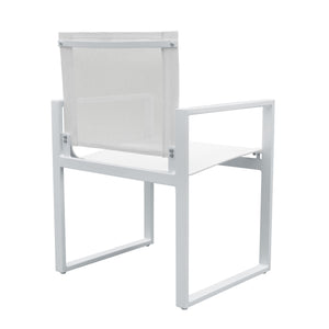VIG Furniture Renava Kayak - Modern White Outdoor Dining Armchair (Set of 2) VGGERHAGEAN-WHT