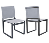 VIG Furniture Renava Kayak - Modern Outdoor Dark Charcoal Dining Chair (Set of 2) VGGERH-AGEAN-CH-GRY-2