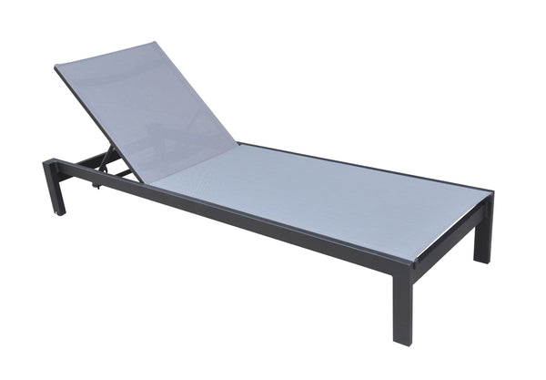 VIG Furniture Renava Kayak - Modern Charcoal Outdoor Chaise Lounge VGGEAGEAN-GRY