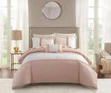 Ava Blush King 8pc Comforter Set