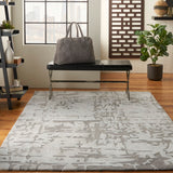 Nourison Symmetry SMM03 Artistic Handmade Tufted Indoor Area Rug Ivory/Taupe 5'3" x 7'9" 99446495396