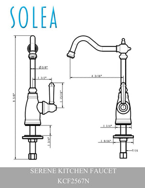 Safavieh Serene Single Handle Drinking Water Faucet With Brushed Nickel Brushed Nickel Brass 98%/Stainless Steel 1%/Plastic 1% KCF2567N