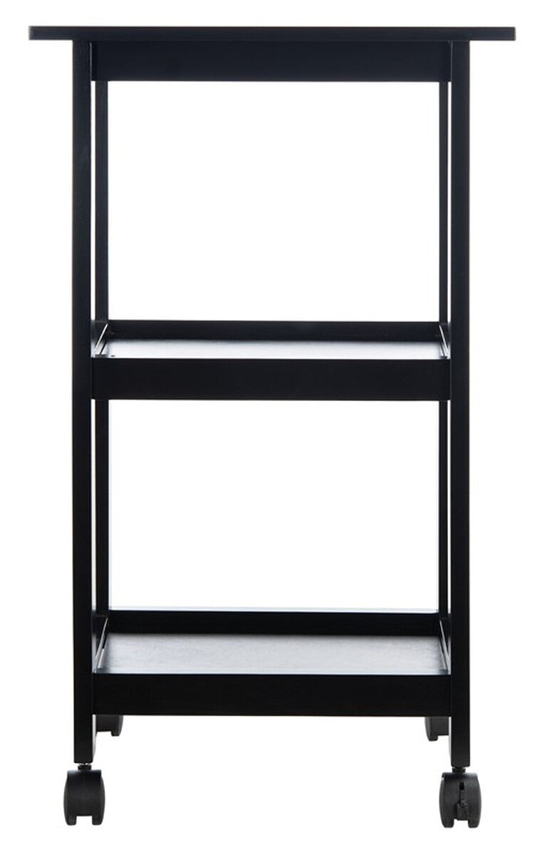 Bevin 2 Shelf Kitchen Cart Black Wood KCH1400A