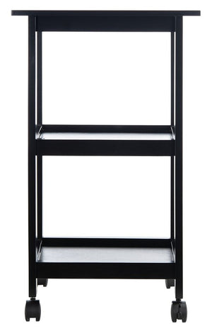 Bevin 2 Shelf Kitchen Cart Black Wood KCH1400A