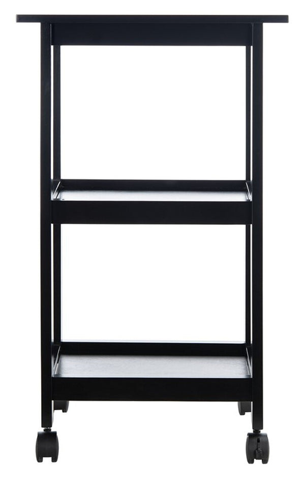 Bevin 2 Shelf Kitchen Cart Black Wood KCH1400A