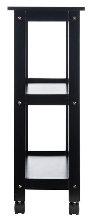 Bevin 2 Shelf Kitchen Cart Black Wood KCH1400A