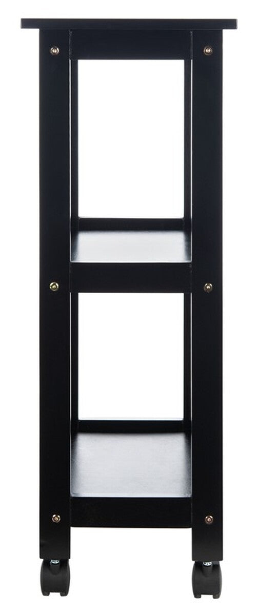 Bevin 2 Shelf Kitchen Cart Black Wood KCH1400A