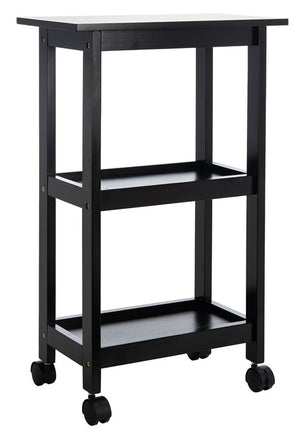 Bevin 2 Shelf Kitchen Cart Black Wood KCH1400A
