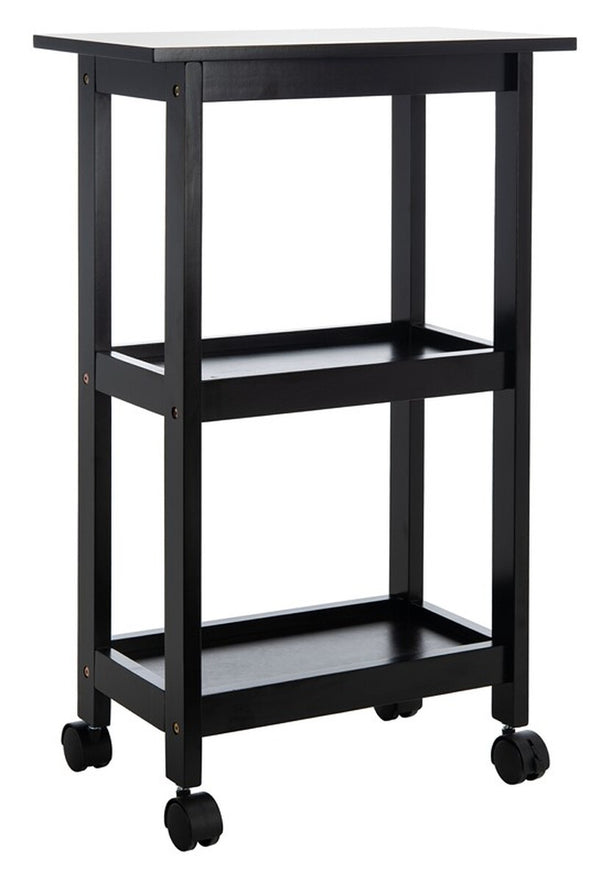 Bevin 2 Shelf Kitchen Cart Black Wood KCH1400A