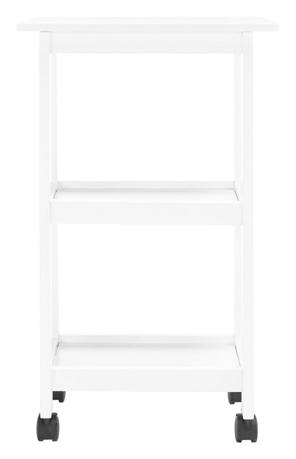 Bevin 2 Shelf Kitchen Cart White Wood KCH1400B