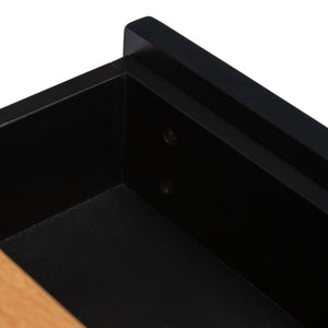 Cohyn 2 Drawer 2 Shelf Kitchen Cart Natural / Matte Black Wood KCH1401A