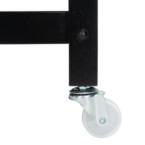 Cohyn 2 Drawer 2 Shelf Kitchen Cart Natural / Matte Black Wood KCH1401A