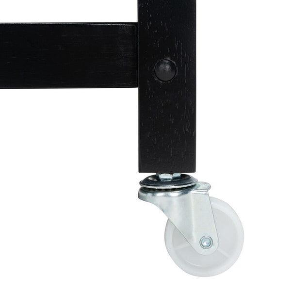 Cohyn 2 Drawer 2 Shelf Kitchen Cart Natural / Matte Black Wood KCH1401A