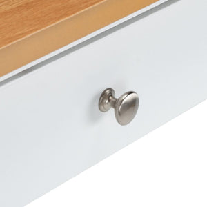 Cohyn 2 Drawer 2 Shelf Kitchen Cart Natural / White Wood KCH1401B