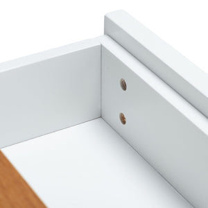 Cohyn 2 Drawer 2 Shelf Kitchen Cart Natural / White Wood KCH1401B