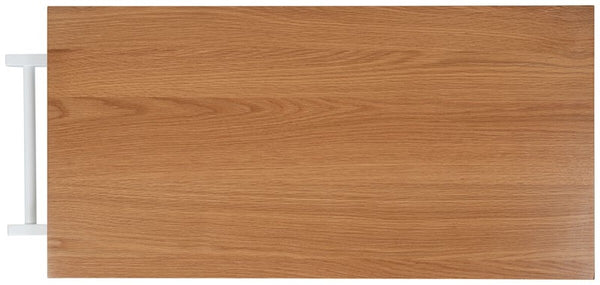 Cohyn 2 Drawer 2 Shelf Kitchen Cart Natural / White Wood KCH1401B