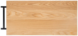 Daley 2 Drawer 2 Shelf Kitchen Cart Natural / Matte Black Wood KCH1402A