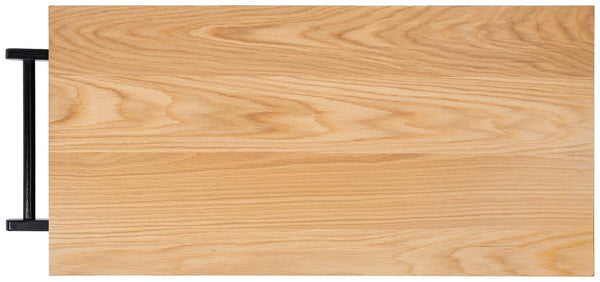 Daley 2 Drawer 2 Shelf Kitchen Cart Natural / Matte Black Wood KCH1402A