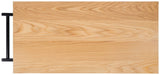 Daley 2 Drawer 2 Shelf Kitchen Cart Natural / Matte Black Wood KCH1402A