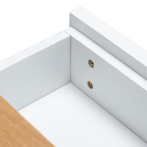 Daley 2 Drawer 2 Shelf Kitchen Cart Natural / White Wood KCH1402B