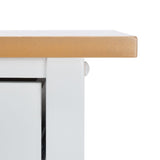 Daley 2 Drawer 2 Shelf Kitchen Cart Natural / White Wood KCH1402B