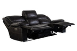 Porter Designs Ennis Triple Power Transitional Reclining Sofa Black 03-202C-01-4830