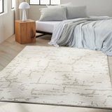 Nourison Calvin Klein CK009 Sculptural SCL01 Modern & Contemporary Handmade Hand Tufted Indoor only Area Rug Ivory 5'3" x 7'3" 99446876904