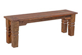 Porter Designs Taos Solid Sheesham Wood Natural Dining Bench Brown 07-196-13-9016H