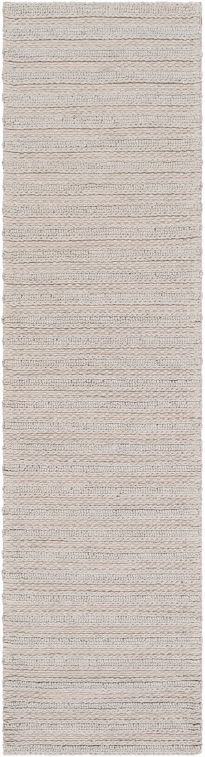 Kindred KDD-3001 Modern Viscose, NZ Wool Rug KDD3001-28 Light Gray 70% Viscose, 30% NZ Wool 2' x 8'