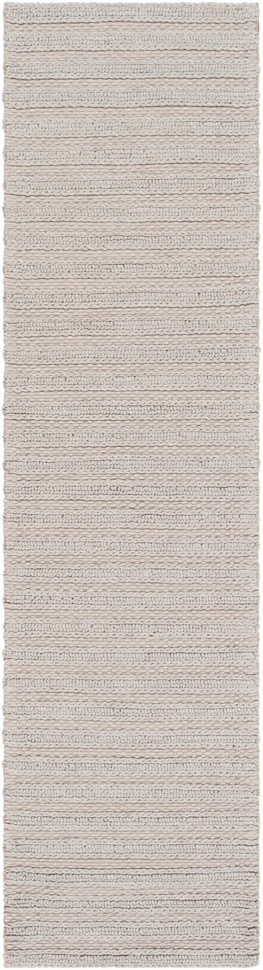 Kindred KDD-3001 Modern Viscose, NZ Wool Rug KDD3001-28 Light Gray 70% Viscose, 30% NZ Wool 2' x 8'