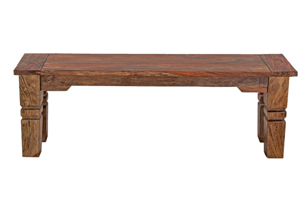 Porter Designs Taos Solid Sheesham Wood Natural Dining Bench Brown 07-196-13-9016H