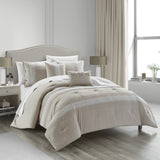 Brice Beige King 5pc Comforter Set