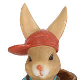 Twete Outdoor Decorative Rabbit Planter, Blue and Brown Noble House