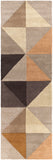 Kennedy KDY-3029 Modern Wool Rug KDY3029-268 Taupe, Khaki, Camel, Charcoal 100% Wool 2'6" x 8'