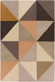 Kennedy KDY-3029 Modern Wool Rug KDY3029-913 Taupe, Khaki, Camel, Charcoal 100% Wool 9' x 13'