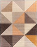 Kennedy KDY-3029 Modern Wool Rug KDY3029-810 Taupe, Khaki, Camel, Charcoal 100% Wool 8' x 10'