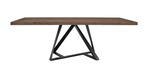 VIG Furniture Modrest Keanna - Modern Industrial Walnut & Black Dining Table VGEWF2208DA-WAL-DT