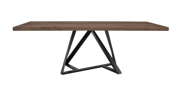 VIG Furniture Modrest Keanna - Modern Industrial Walnut & Black Dining Table VGEWF2208DA-WAL-DT