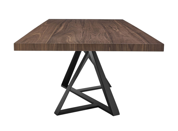 VIG Furniture Modrest Keanna - Modern Industrial Walnut & Black Dining Table VGEWF2208DA-WAL-DT